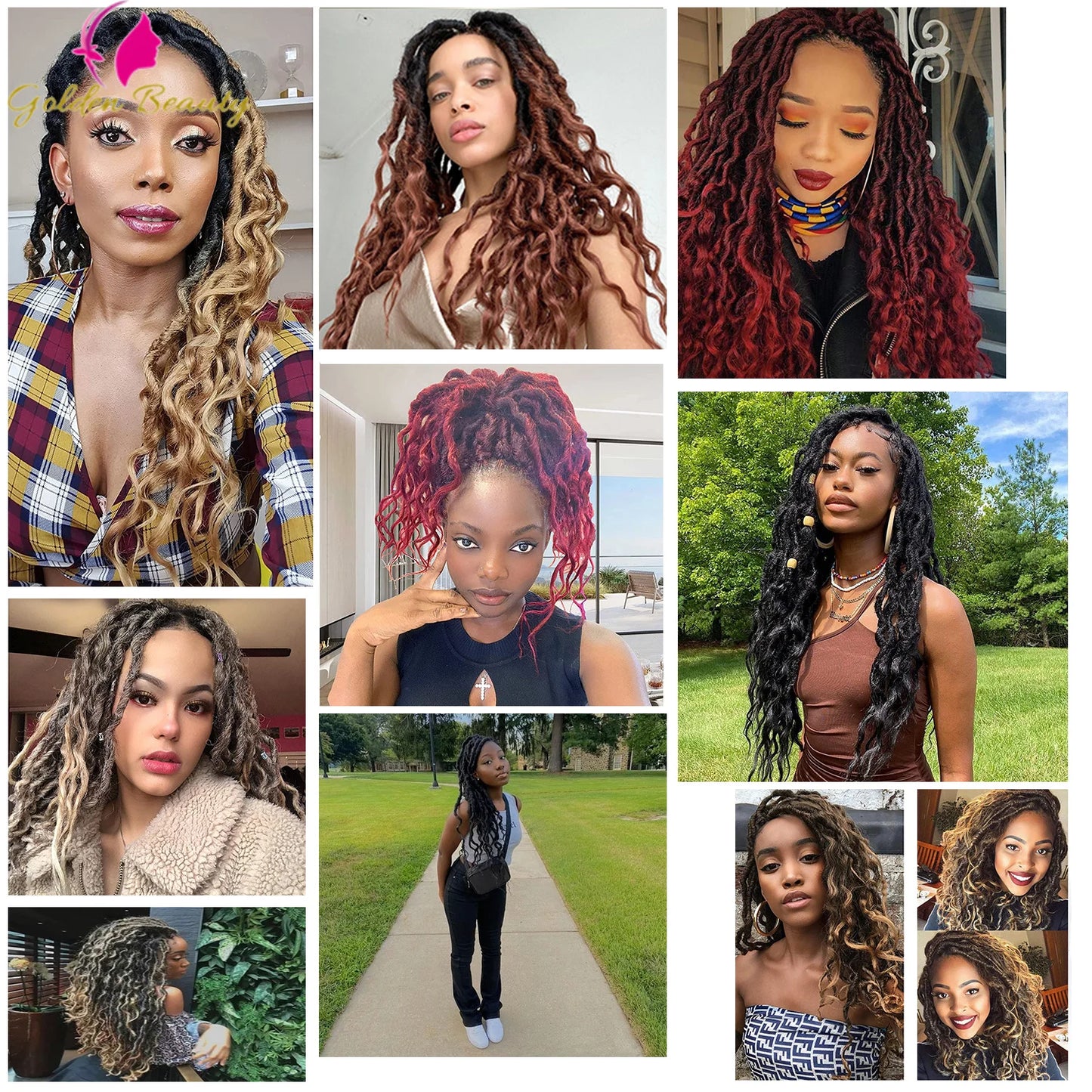 Tresses crochetées , Faux Locs